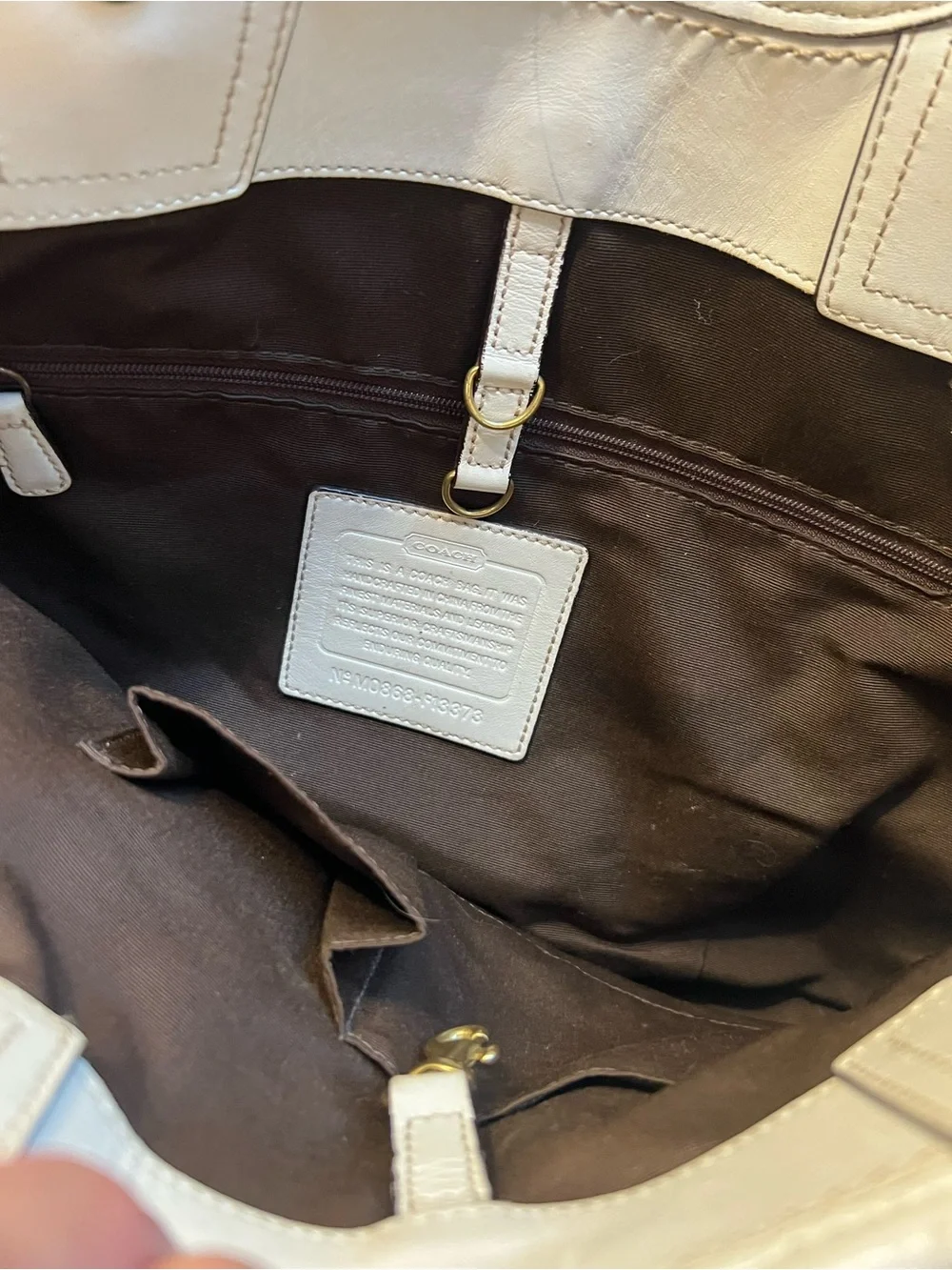 Coach Bleecker Straw Tote with White Leather Trim and Floral Accent